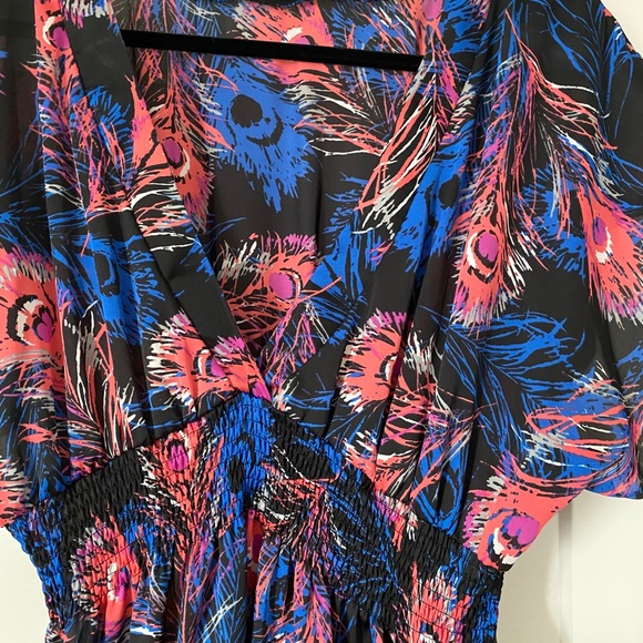 Feather print black dress - Picture 2 of 5